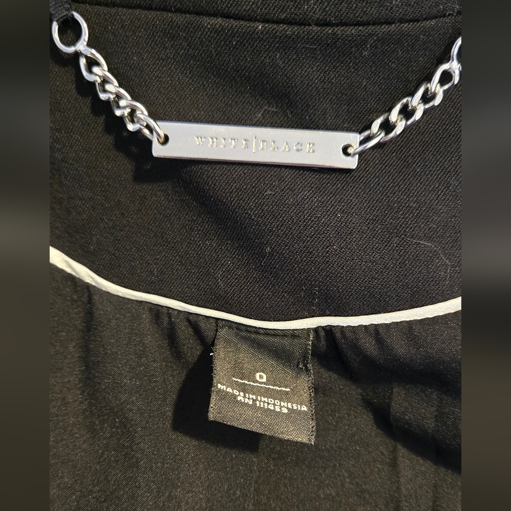 WHBM peplum short jacket ruffled collar twist on a classic sz 0 - Picture 13 of 13